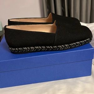 Stuart Weitzman Dree Flat Espadrille- Black NWWT 7.5 C